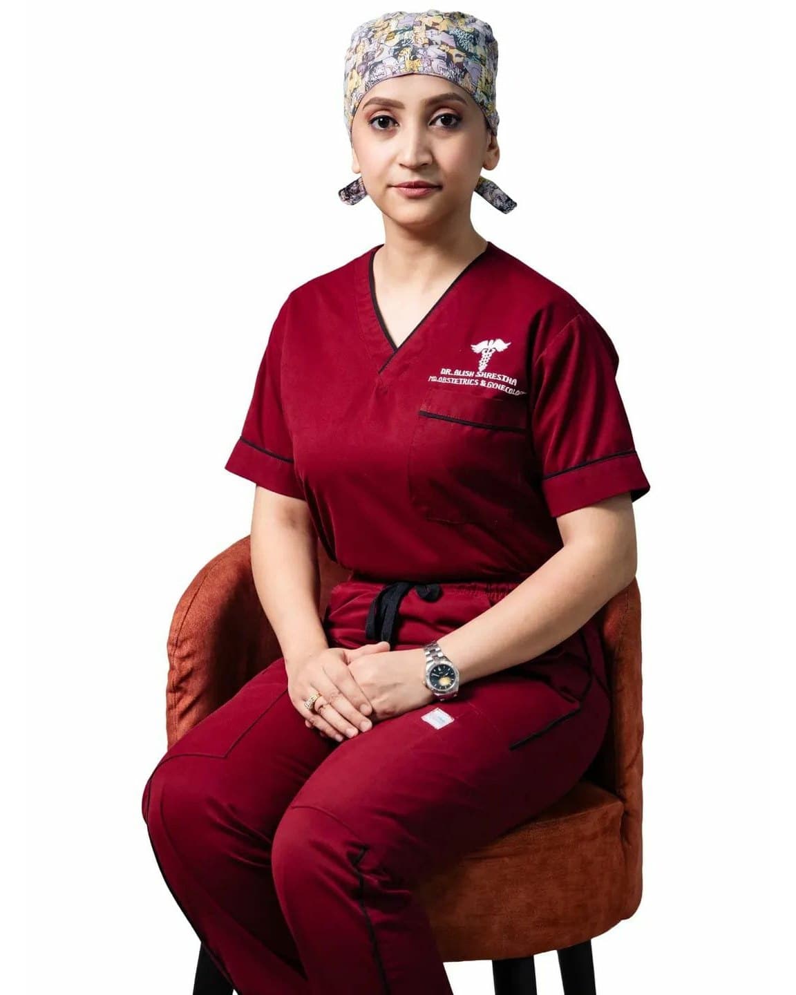 Classic Scrub Set in Crimson Red
