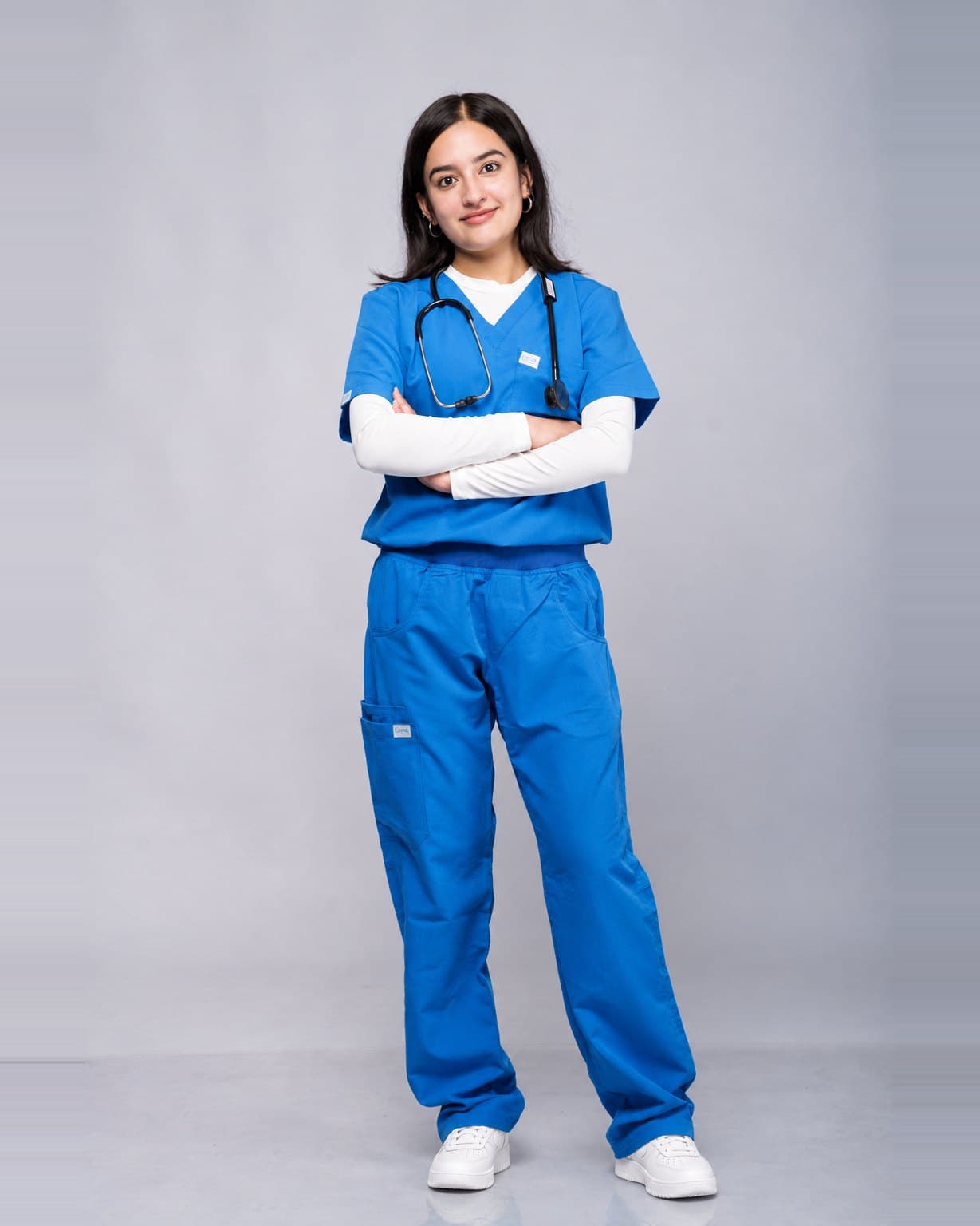 Stretchable Scrub Set in Sky Blue